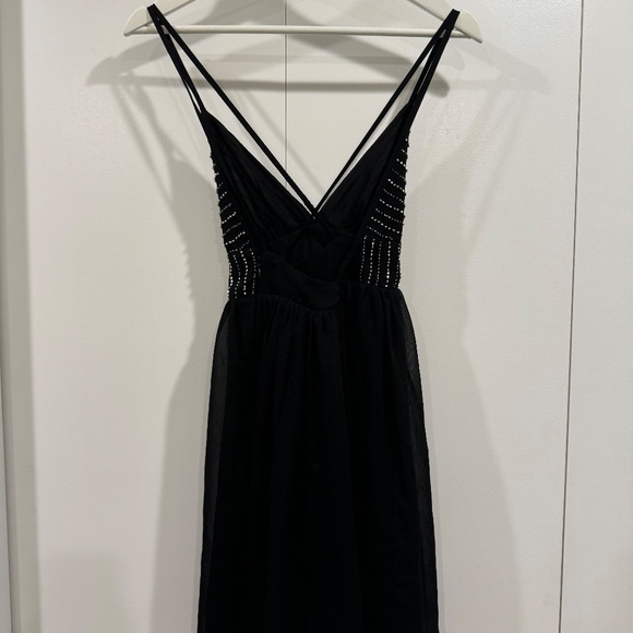Zara Black Beaded Top Dress - Picture 3 of 4